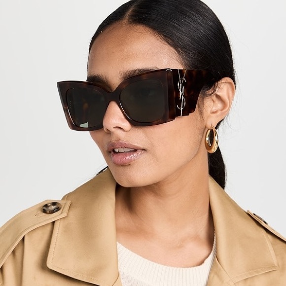 NEW SAINT LAURENT BLAZE SLM119 002 OVERSIZED BUTTERFLY WOMEN SUNGLASSES SL M119 - Picture 1 of 14